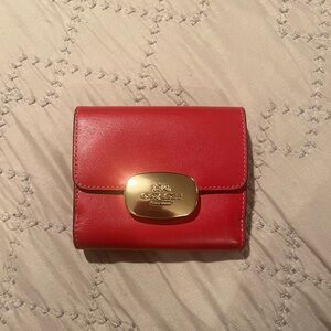 New with tags & packaging Red Coach Eliza wallet